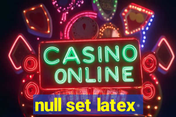 null set latex